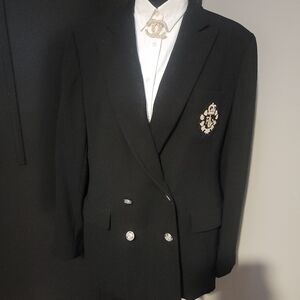 Vintage Black Ralph Lauren Double-Breasted Blazer
